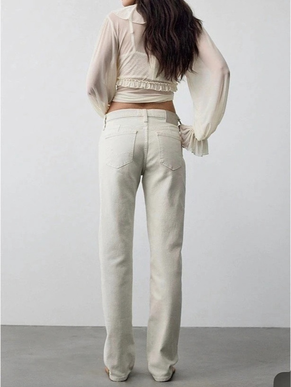 Free People Current Online at Full Price Edie Jean NWT 🌷Color: Oyster